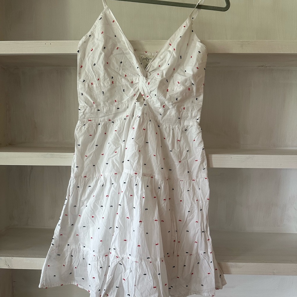 Jessica Simpson red white and blue dress